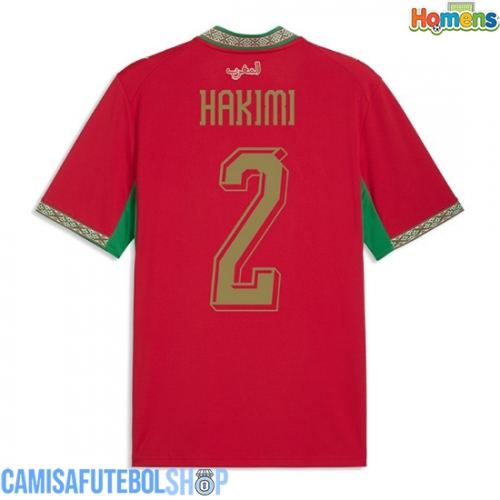 Camisa de time de futebol Marrocos Achraf Hakimi #2 Replicas 1º Equipamento Mundo 2026 Manga Curta